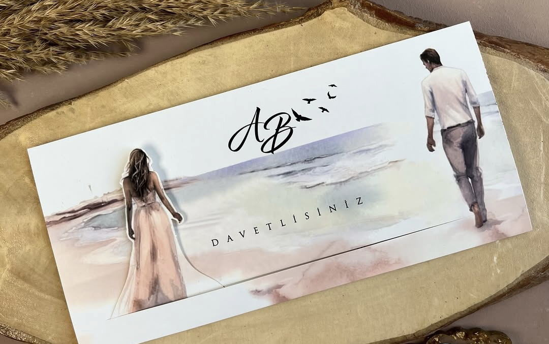 50x Faire-part de Mariage animé modèle Mariée brune modèle 1 – Image 2